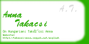 anna takacsi business card